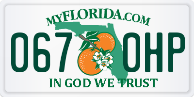 FL license plate 0670HP
