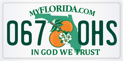 FL license plate 0670HS