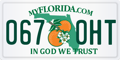 FL license plate 0670HT