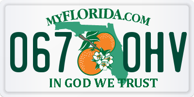 FL license plate 0670HV