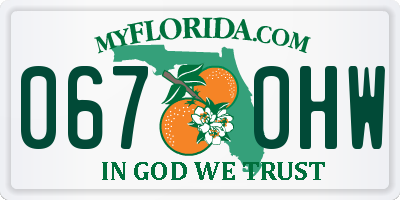 FL license plate 0670HW