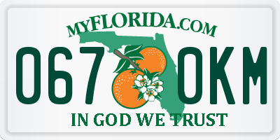 FL license plate 0670KM