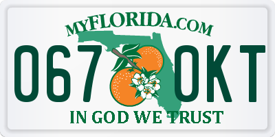 FL license plate 0670KT