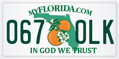 FL license plate 0670LK