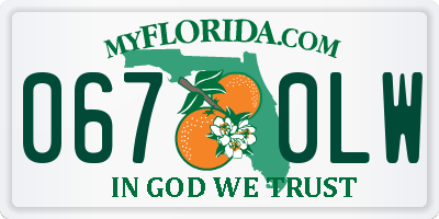FL license plate 0670LW