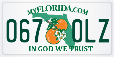 FL license plate 0670LZ