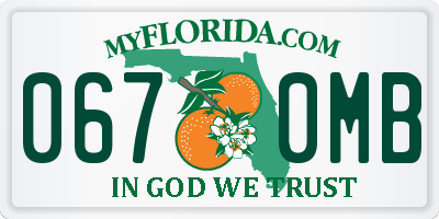 FL license plate 0670MB