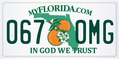 FL license plate 0670MG