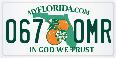 FL license plate 0670MR