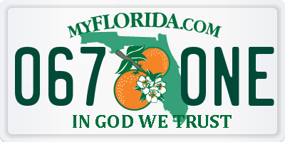 FL license plate 0670NE