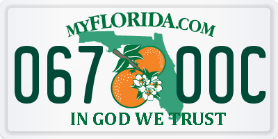 FL license plate 0670OC
