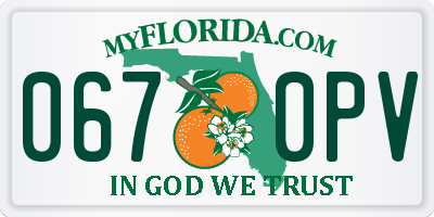 FL license plate 0670PV