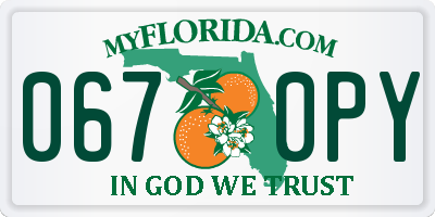FL license plate 0670PY