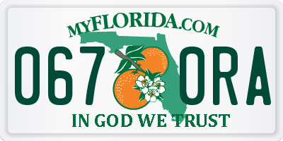 FL license plate 0670RA