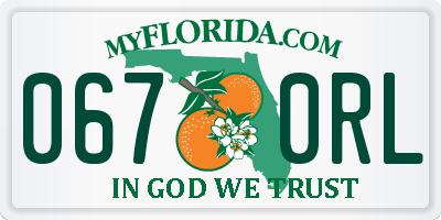 FL license plate 0670RL