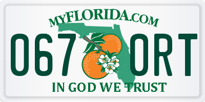 FL license plate 0670RT