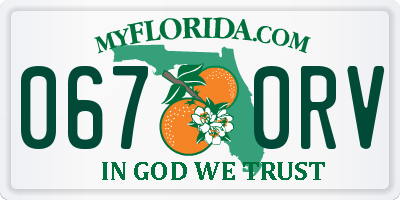 FL license plate 0670RV