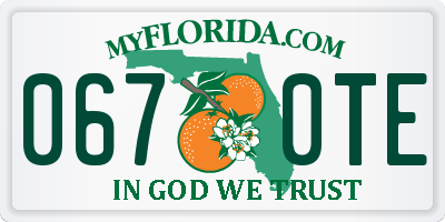 FL license plate 0670TE