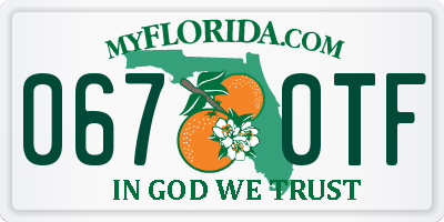 FL license plate 0670TF