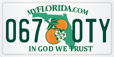 FL license plate 0670TY