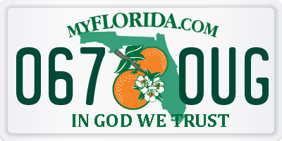 FL license plate 0670UG