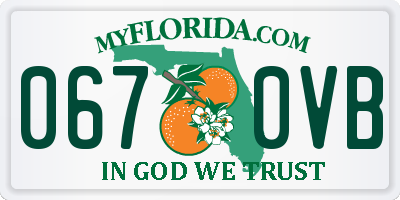 FL license plate 0670VB
