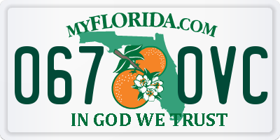 FL license plate 0670VC