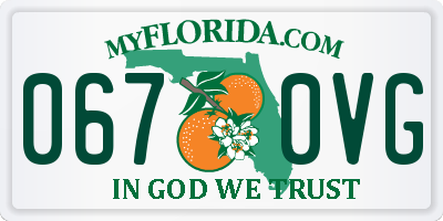 FL license plate 0670VG