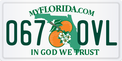 FL license plate 0670VL