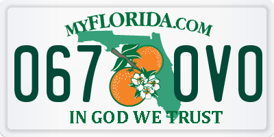 FL license plate 0670VO