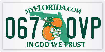 FL license plate 0670VP