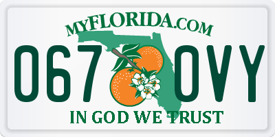 FL license plate 0670VY