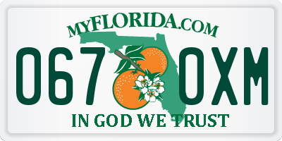 FL license plate 0670XM