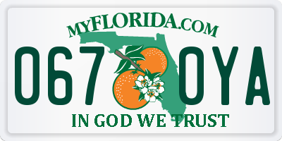 FL license plate 0670YA