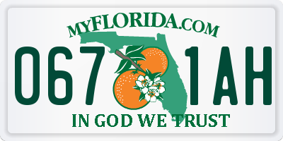FL license plate 0671AH