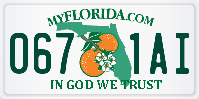 FL license plate 0671AI