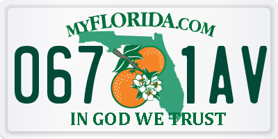 FL license plate 0671AV