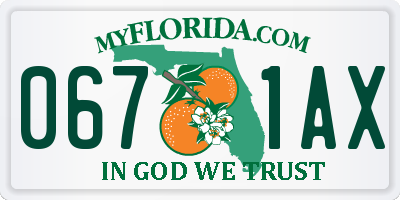 FL license plate 0671AX