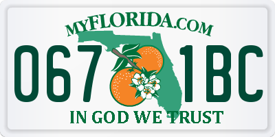 FL license plate 0671BC