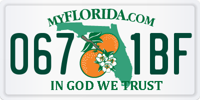 FL license plate 0671BF