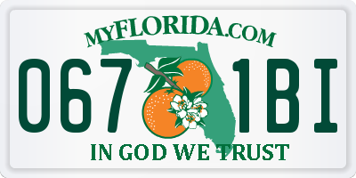 FL license plate 0671BI
