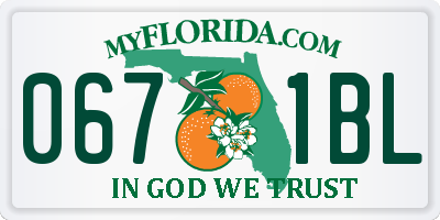 FL license plate 0671BL