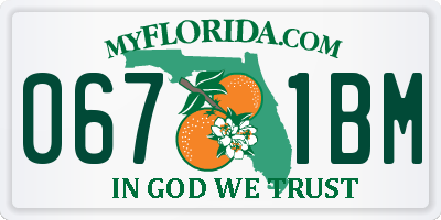 FL license plate 0671BM
