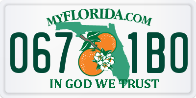 FL license plate 0671BO