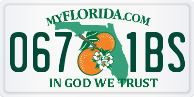 FL license plate 0671BS