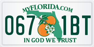 FL license plate 0671BT