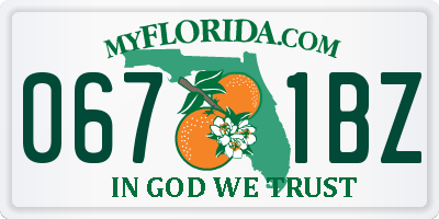 FL license plate 0671BZ