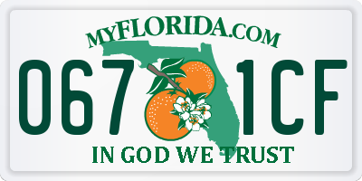 FL license plate 0671CF