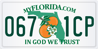FL license plate 0671CP