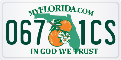 FL license plate 0671CS